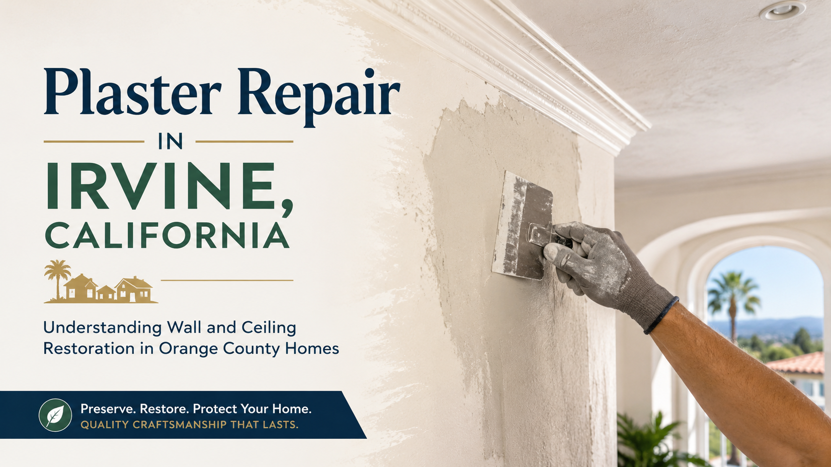 Plaster Repair in Irvine, California: Understanding Wall and Ceiling Restoration in Orange County Homes